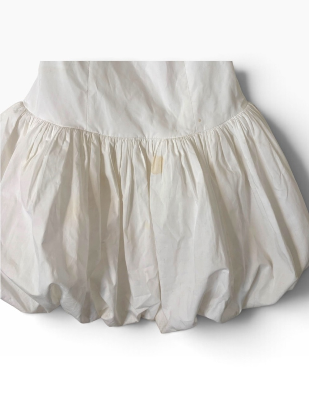 Miss Circle Umika White Bubble Hem Mini Dress - Size XS - Picture 5 of 5